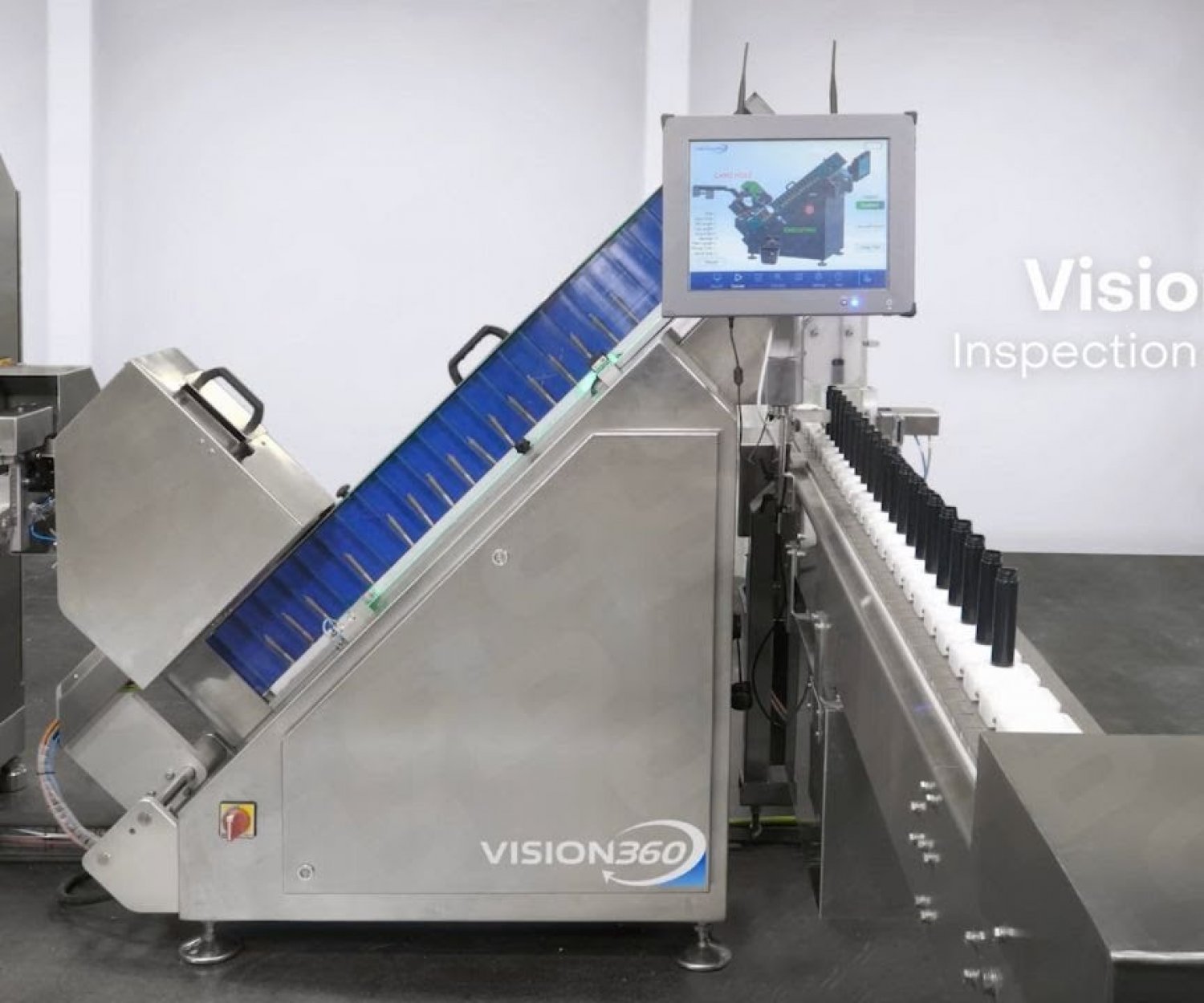Vision360 Pre Roll Quality Control System with 360 Degree Camera Inspection of Cylindrical Products